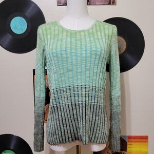 JH Collectibles | Green Gradient Rib Knit Sweater